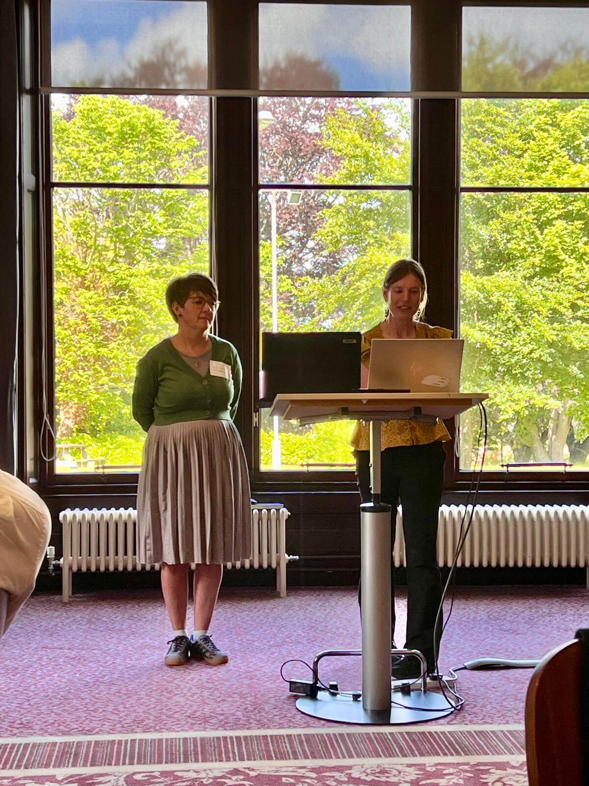 A photo of presenters Sian and Clare