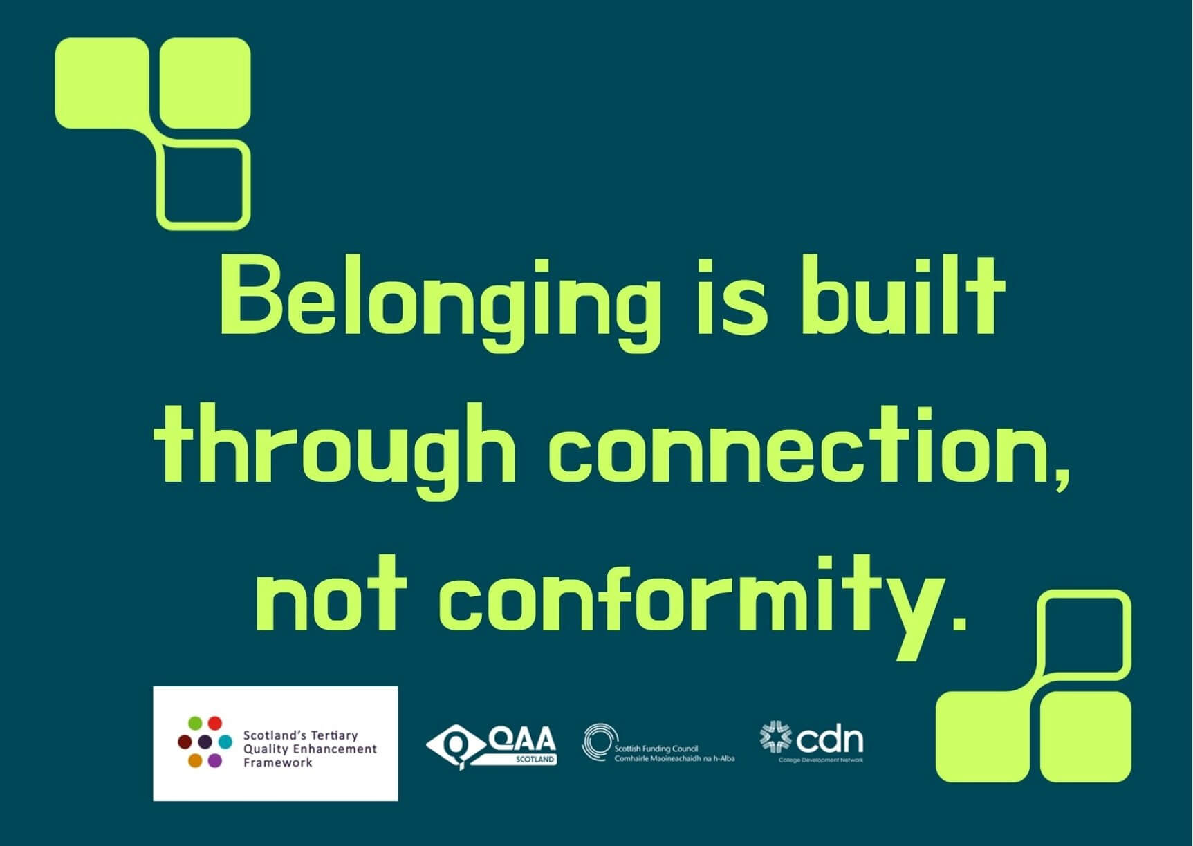 Belonging is built through connection, not conformity.